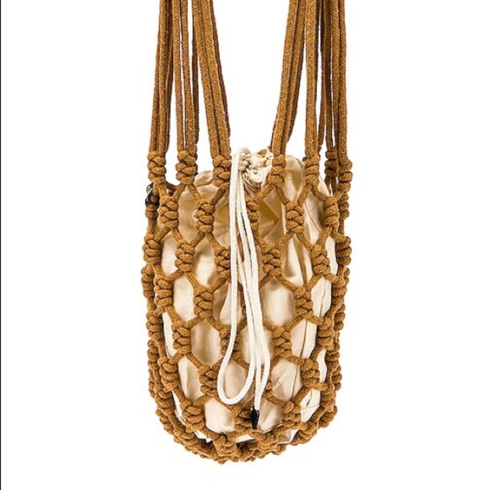 Nannacay Ipe Macrame Handmade Bag in Tan